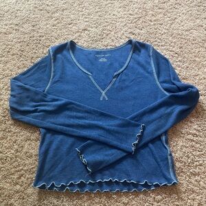 American Eagle Soft Blue Long Sleeve
